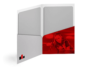 Pochette cartes avec double rabats 