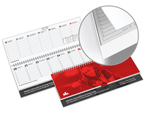 Calendrier de bureau horizontal 2027 