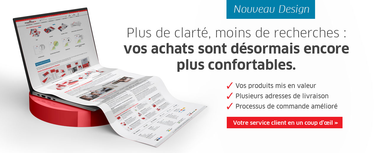Votre boutique, vos avantages : commander est désormais encore plus simple.