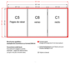 Brochures agrafées - exemple de couverture au format DIN A4
