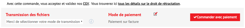 Droit de rétractation commande avec obligation de paiement PRIMUS
